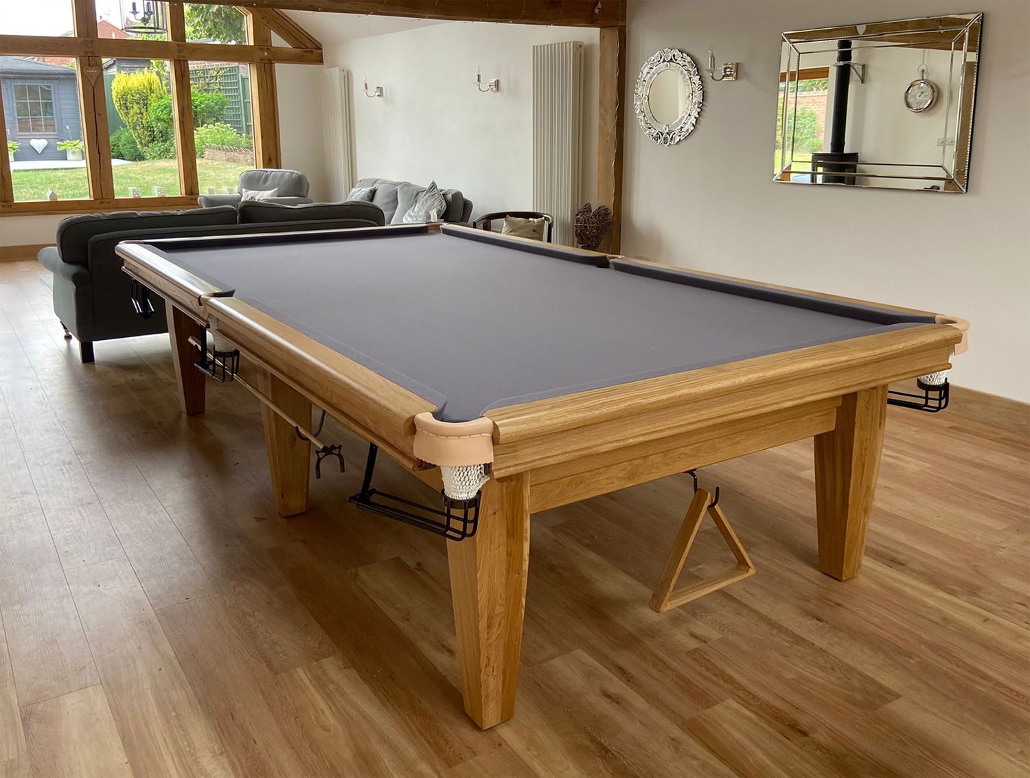10ft Solid oak Artisan snooker table