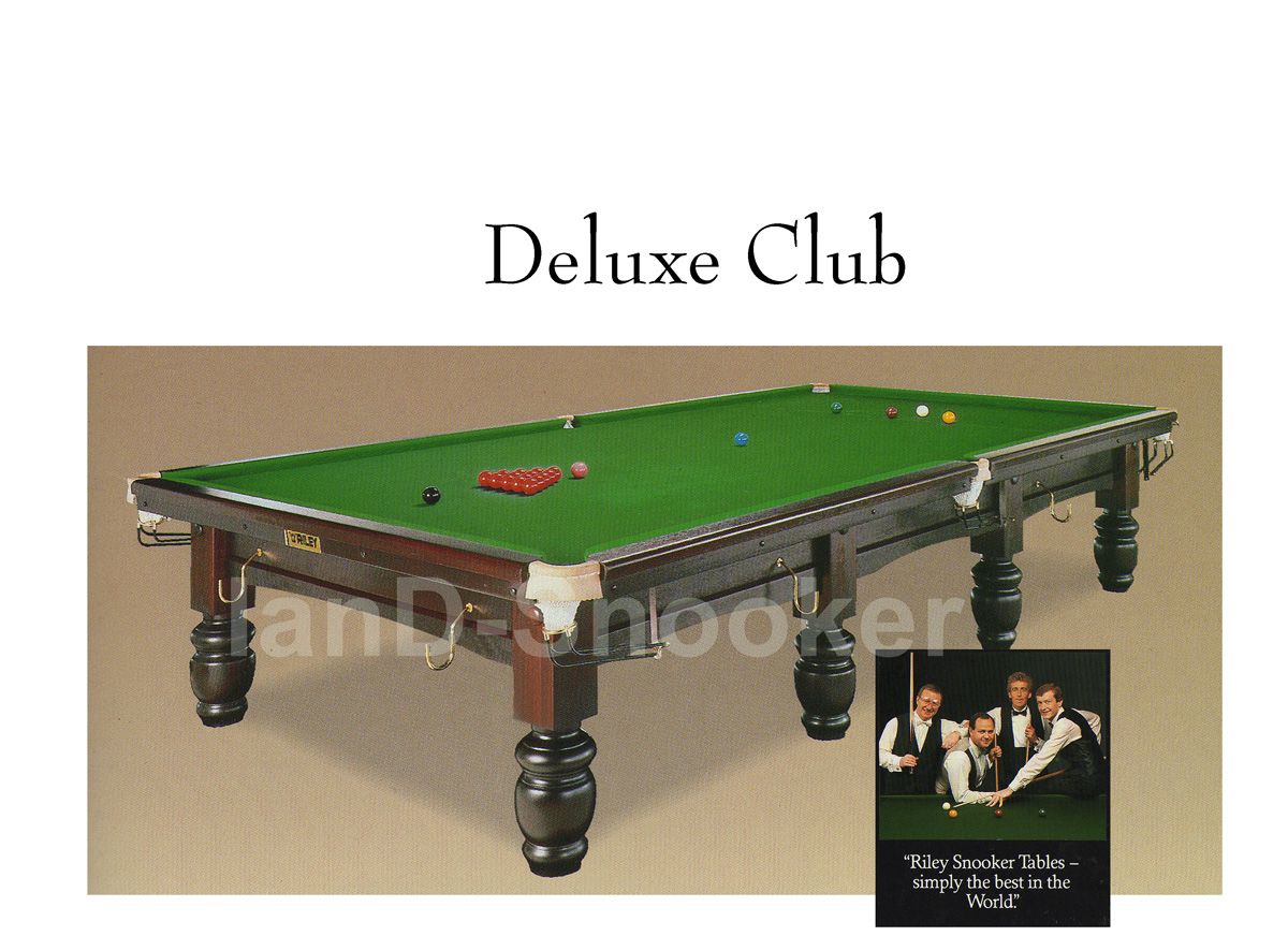 Riley Deluxe club snooker table with sweeps