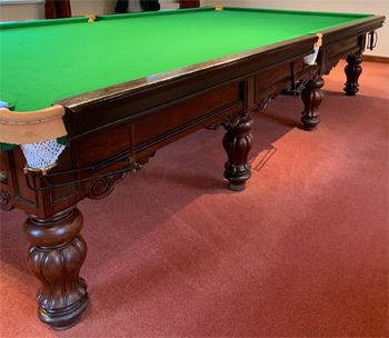 Burroughes & Watts Tulip Leg Snooker Table