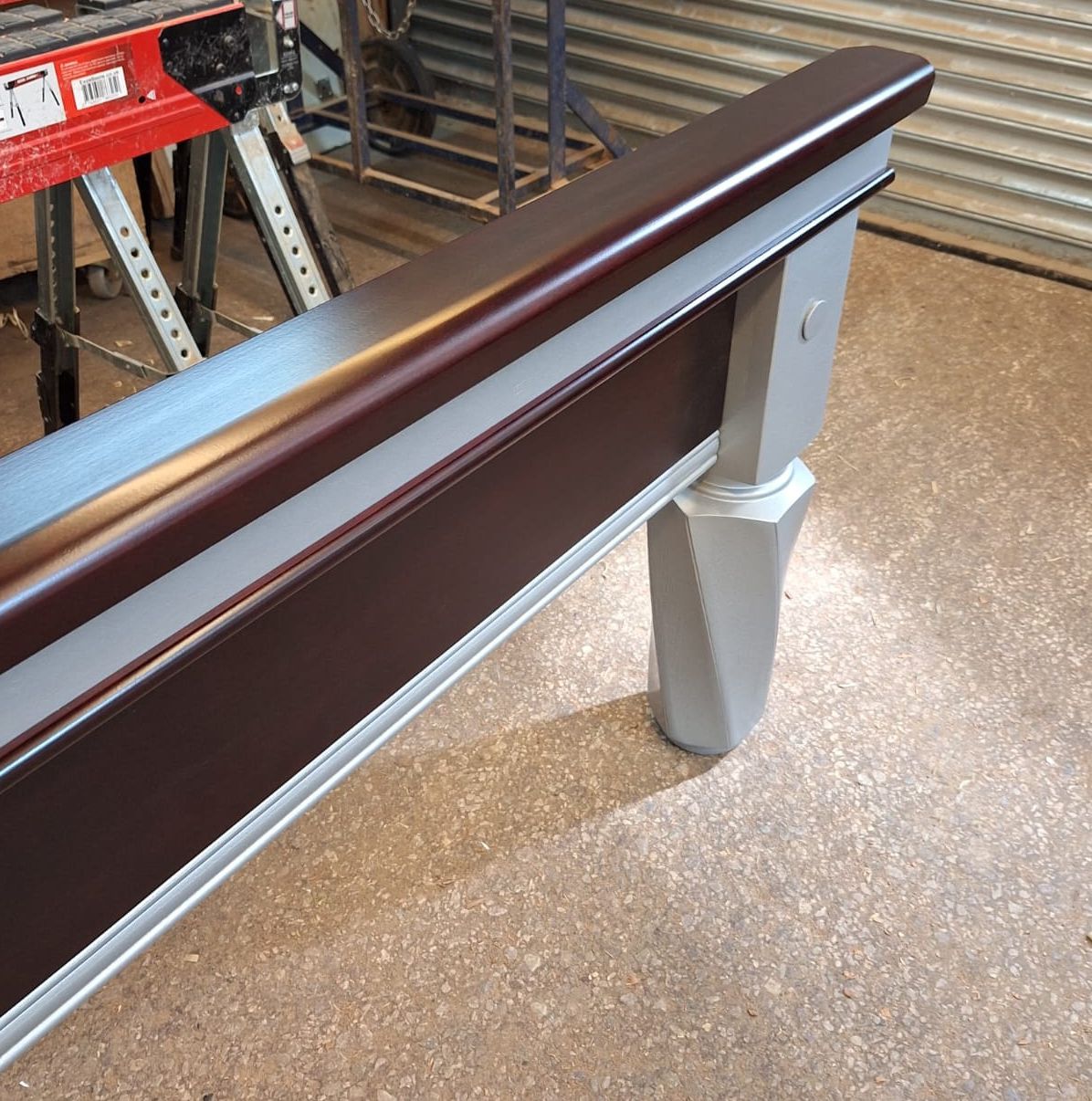 Rosewood finished Polar hardwood cushions