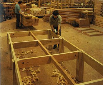 Riley Imperial Snooker Table being assembled in the Rily Factory Dale Street Accrington
