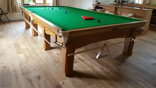 E.J Riley Oak Imperial Snooker Table