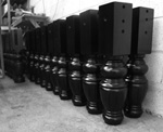 Finished turned snooker table legs